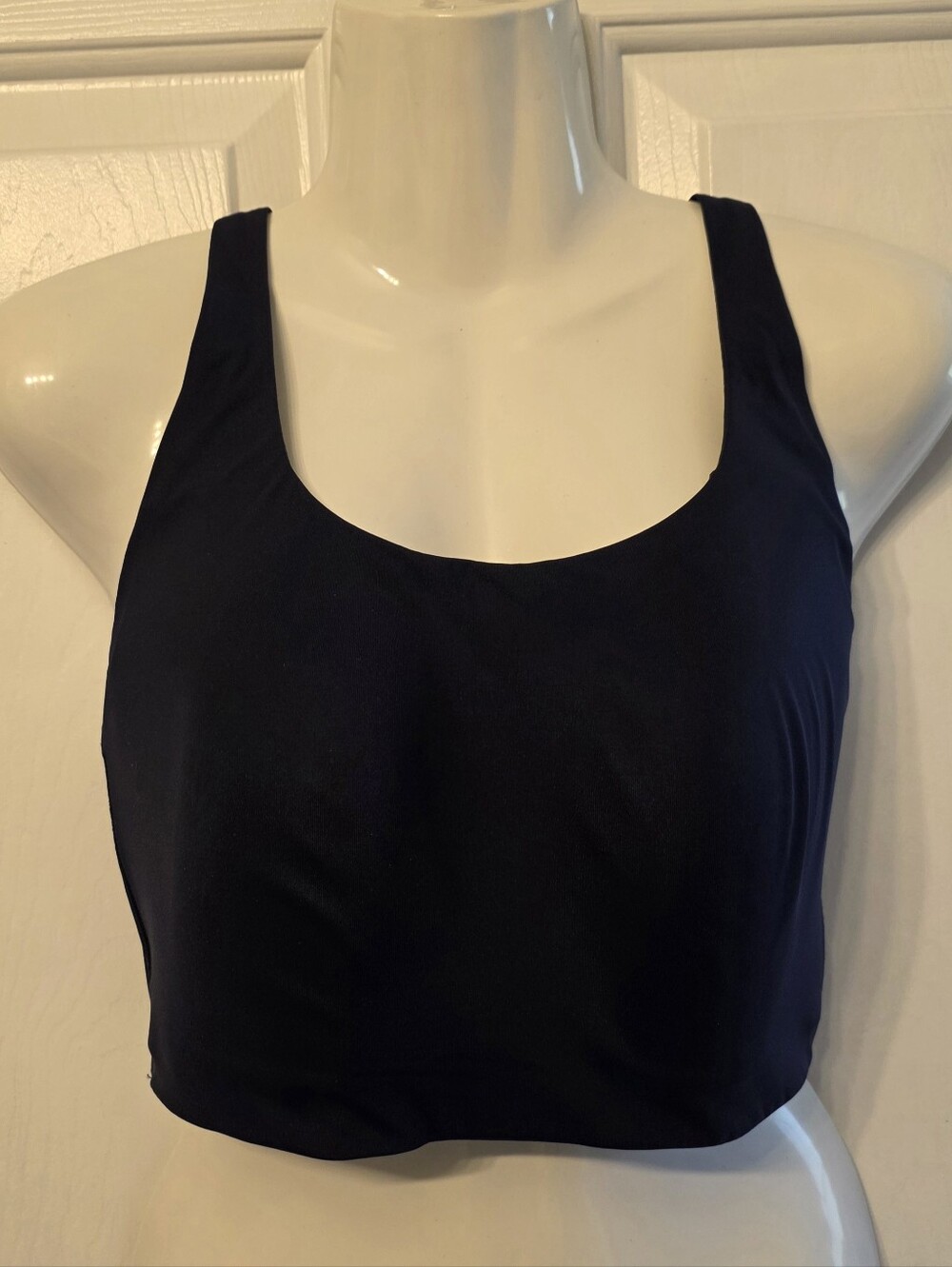 Lululemon Energy Bra High Support Bra 36DDD Navy Double Crossback Sweat-Wicking